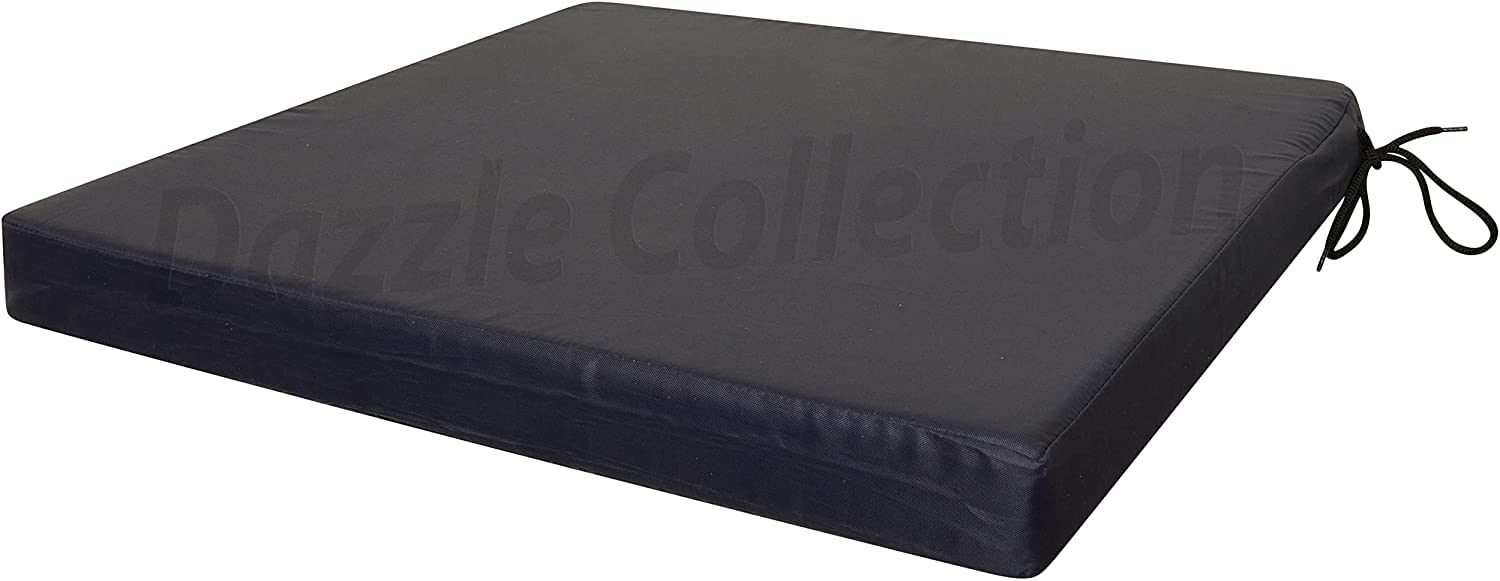 Dazzle Collection ®️ Garden Seat Pads Seat Cushions Waterproof Outdoor Indoor Seat Cushion Rattan Cushion Chair Seat Pads Garden Patio Chair Cushions (50cm x 50cm x 5cm, Navy Blue)