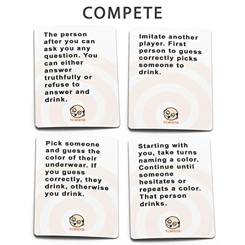 Image of Awestuffs These Cards Will Get You Drunk, Party Card Game for Adults, 100 Cards, Paper, Modern Style, 2-8 Players