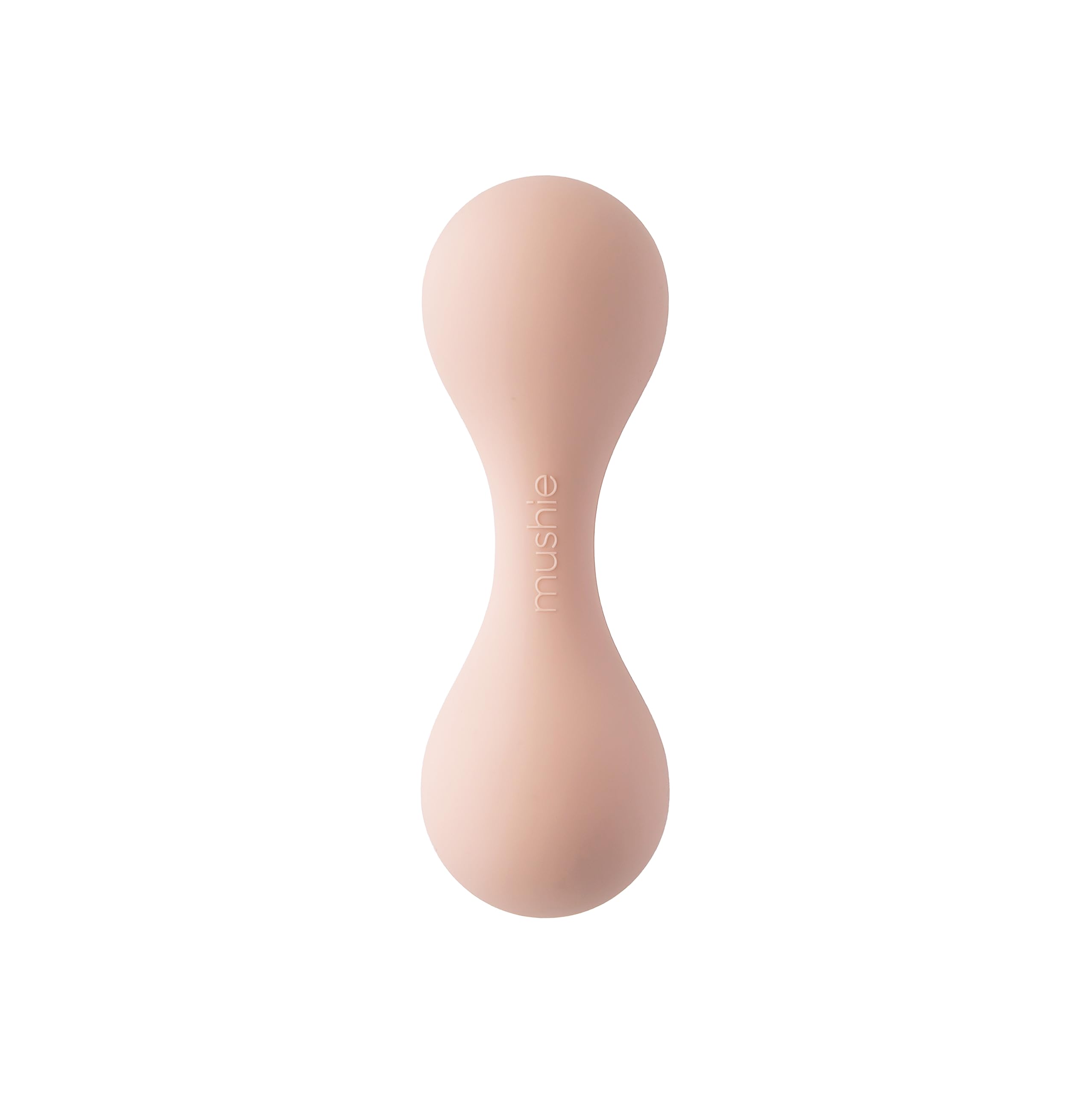 mushie Silicone Baby Shaker Rattle Toy | Ages 3+ Months (Blush)