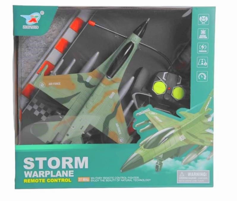 HALO NATION® Storm Warplane Remote Control Fighter Plane RC Jet Military Aircraft 2.5GHz 4Channel Remote Aeroplane Toy (Do Not Fly - It Run On Ground) - Image 4 thumbnail