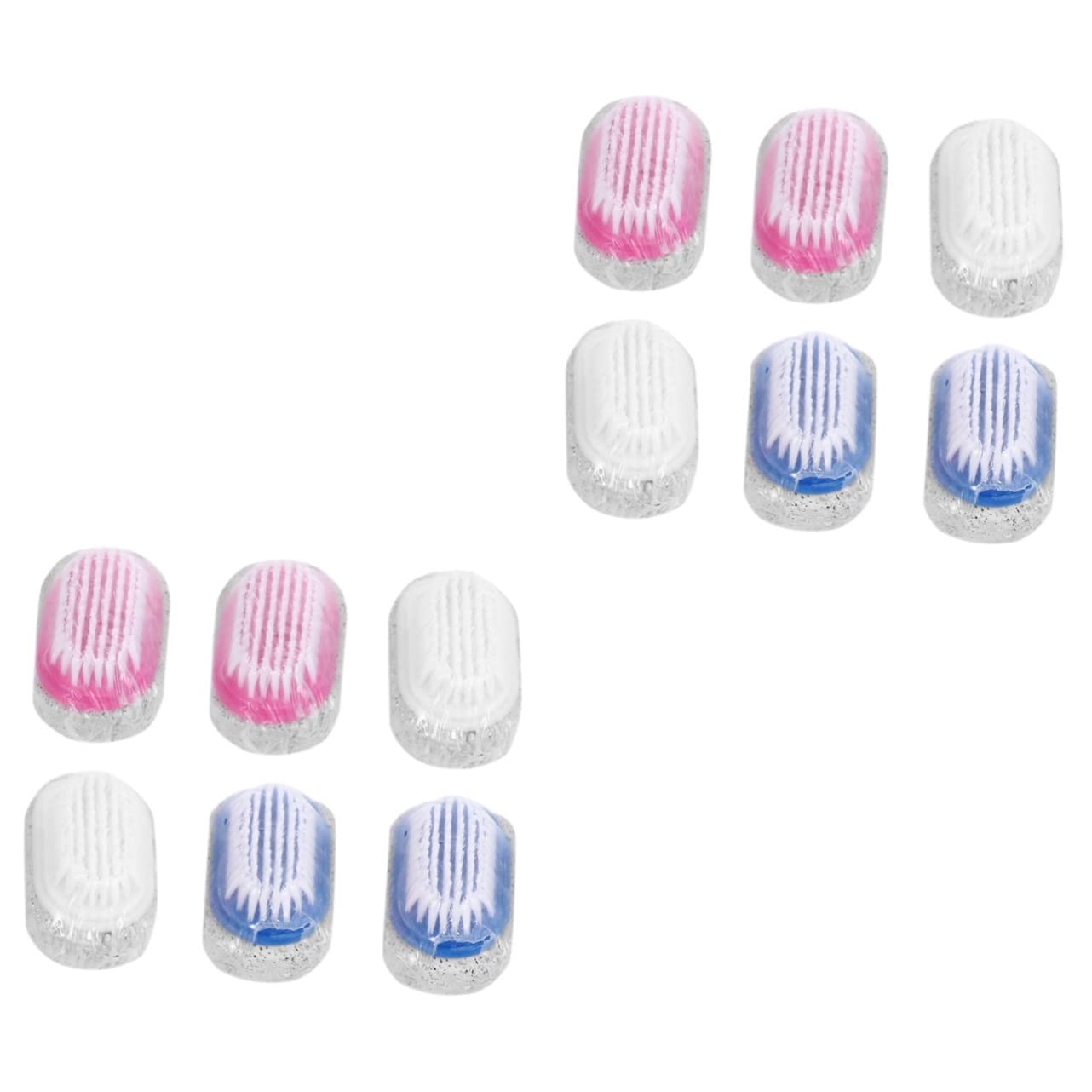minkissy 2sets Double-Sided Foot Scraper Tool Foot Stone Exfoliating Brush 6pcs*2 Random Color