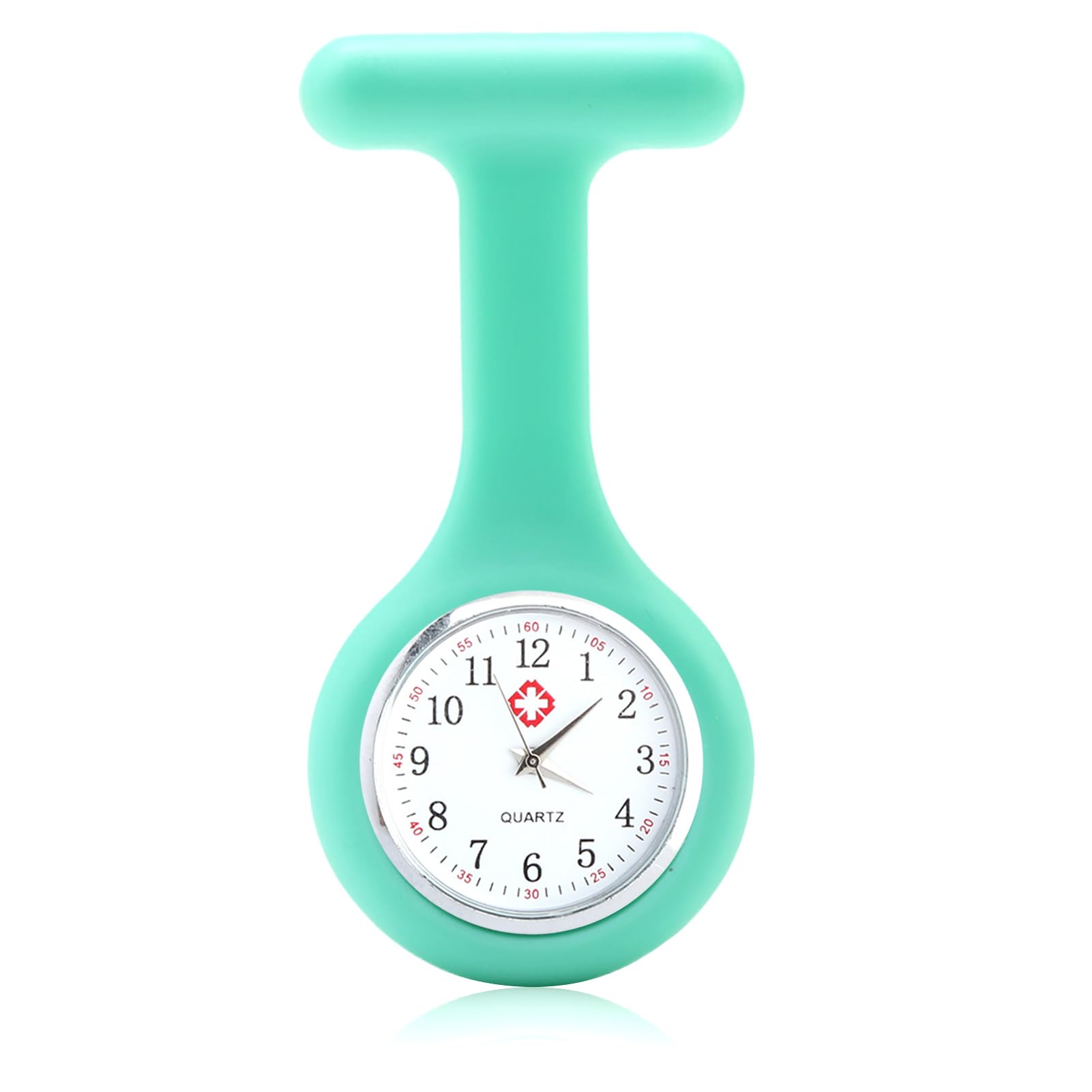Silicone Nurse Watch with Brooch, Infection Control Design, Pocket Clock with Pin for Health Care Nurse Doctor Paramedic, Medical Brooch Fob Watch for Women Men-image-36