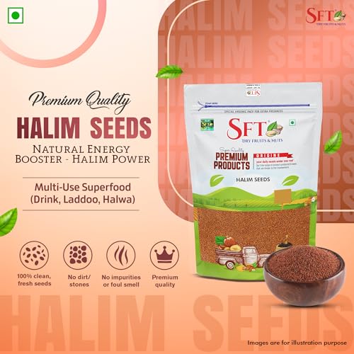 Image of SFT Premium Halim Seeds For Eating | 400g |Garden Cress Aliv Seeds | Hygienically Packed | Raw and Natural | Halim SeedI Used in Cooking, Baking, Smoothies and Other Beverages and Hair Growth