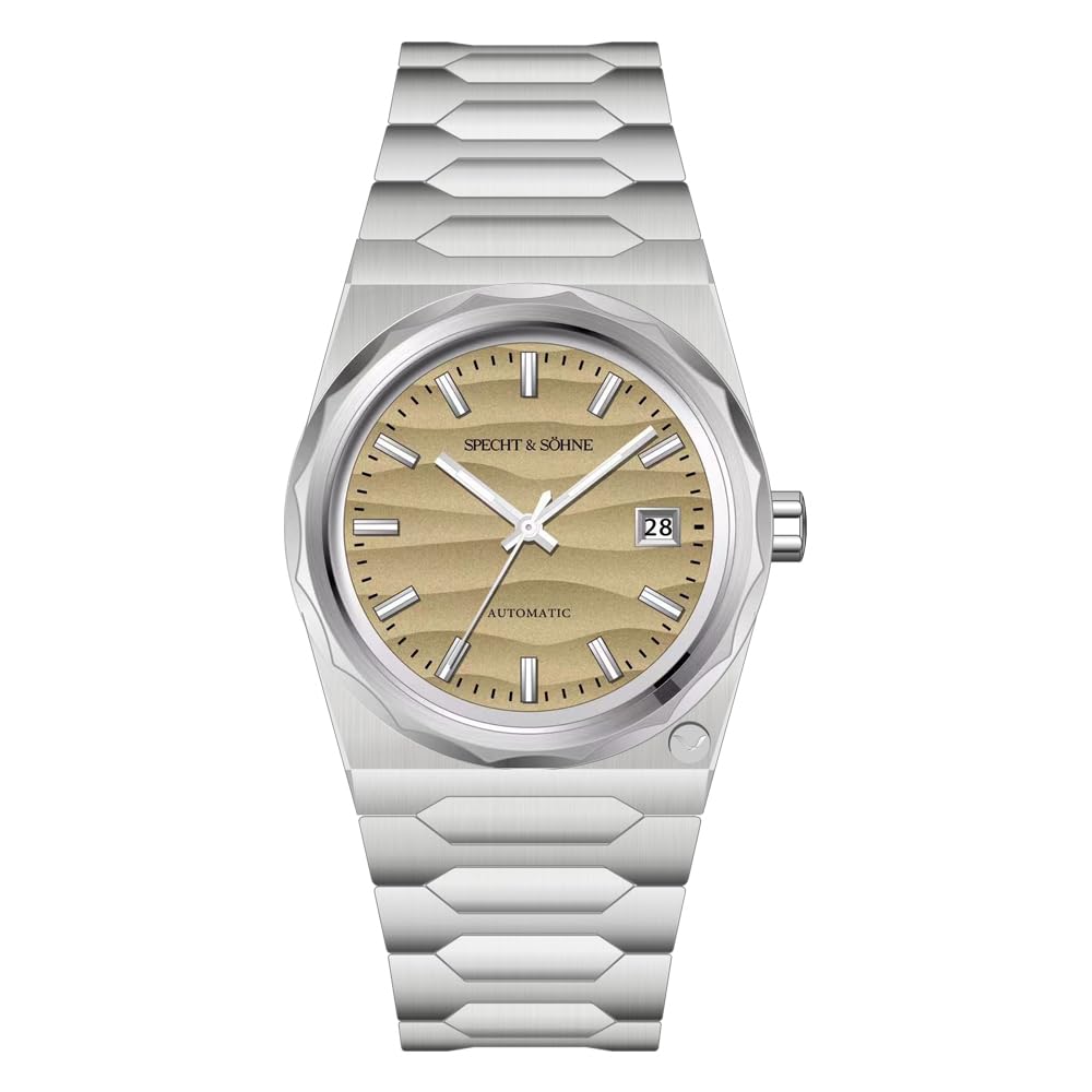 SPECHT&SOHNESpecht & Söhne 222 Gold Watch Men's Watches Automatic Mechanical Wriswatch Japan NH35 Movt Sports Wristwatch 37MM Waterproof