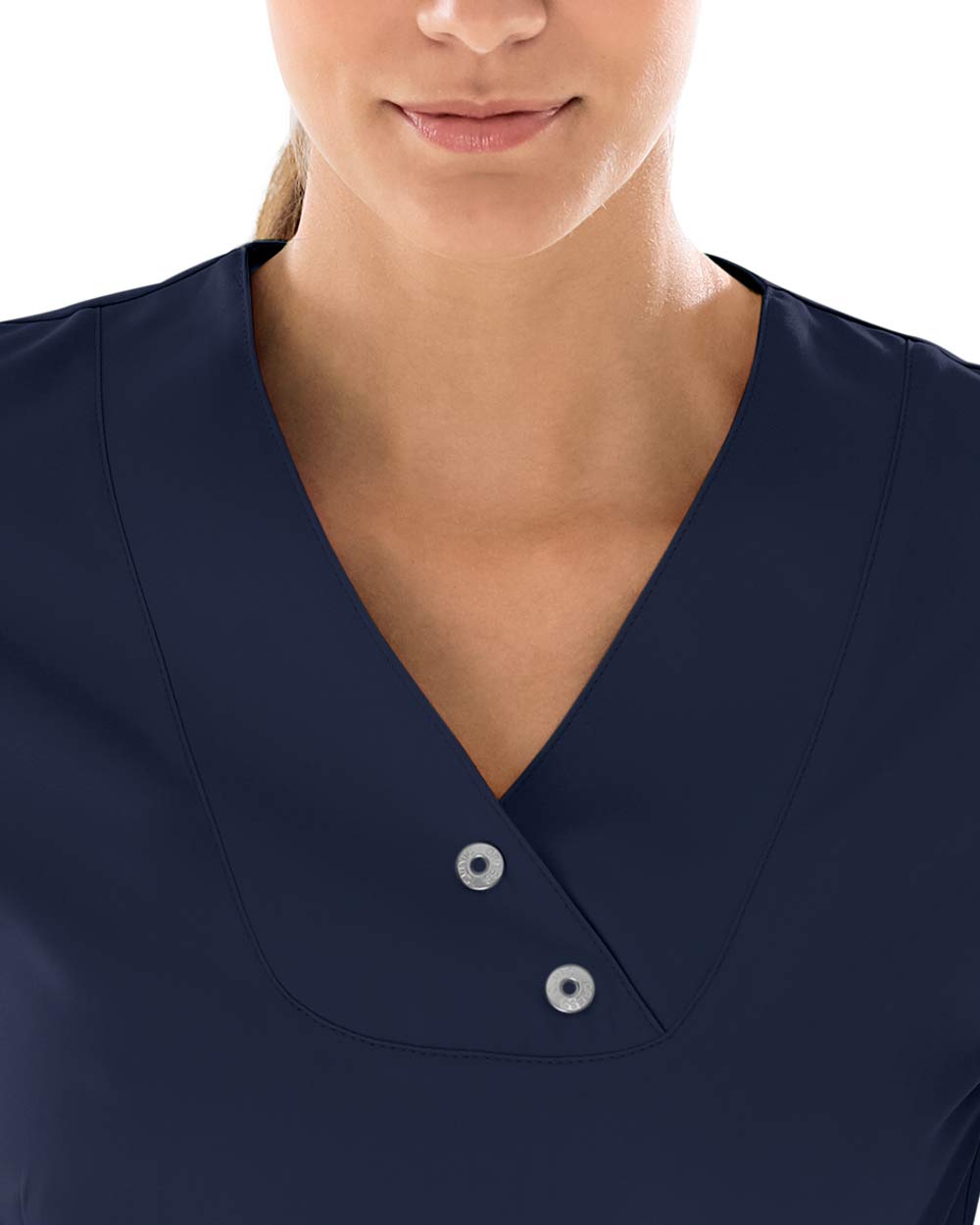 CLINIC DRESS Schlupfkasack Damen Kasack leicht tailliert V-Ausschnitt 2 Seitentaschen Seitenschlitze 50% Lyocell 95° Wäsche