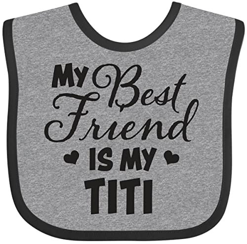 inktastic My Best Friend Is My Titi with Hearts Baby Bib