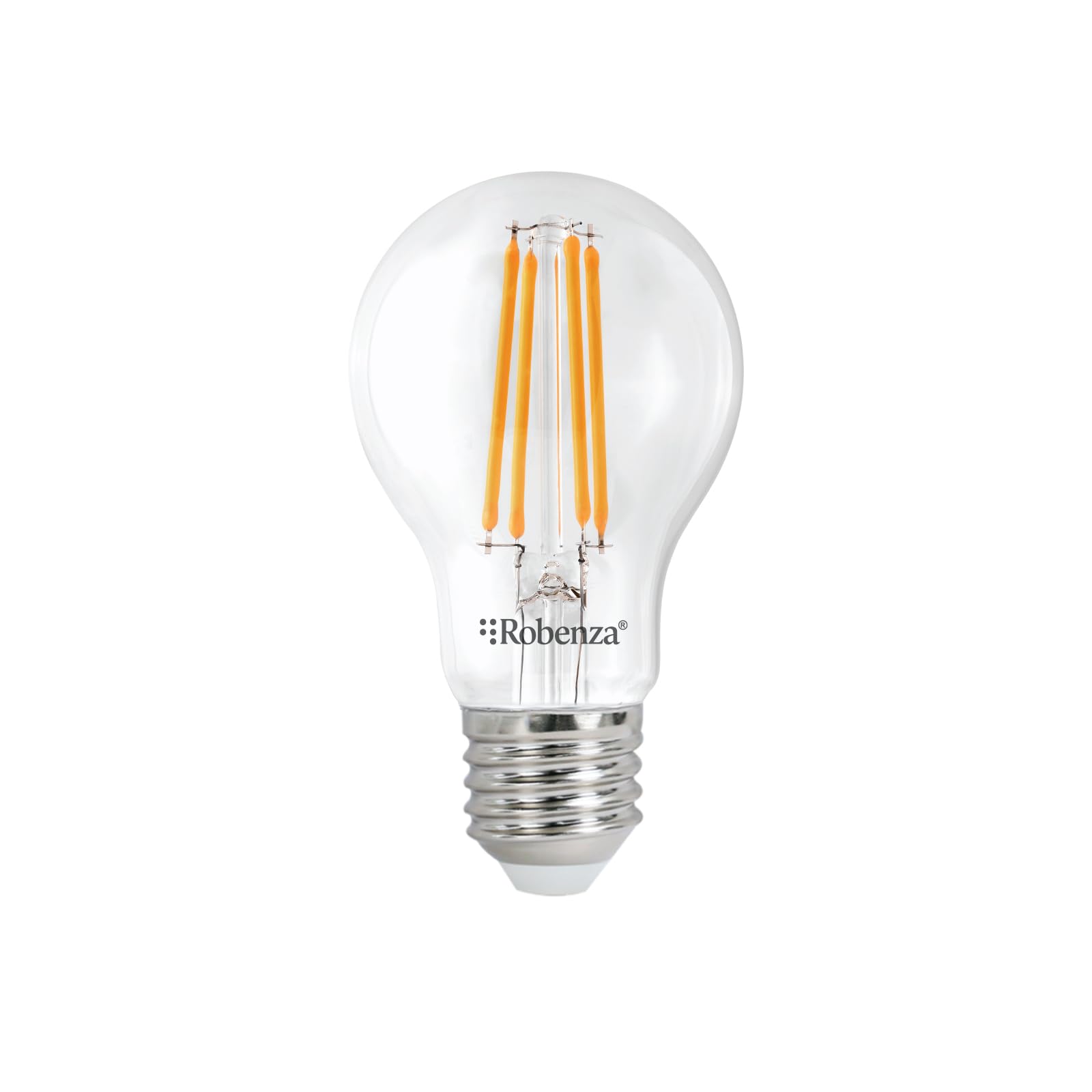 Robenza LED Dimmable GLS Filament E27 Screw Bulb, 7.3W (60W Equivalent), Warm White 2700K, 806 Lumens, Energy Saving Edison Screw Chandelier A60 Ceiling Light Bulbs - Pack of 1 — image 1