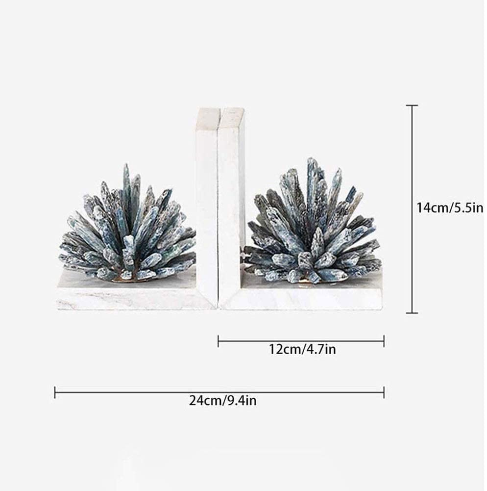 Fermalibri decorativi per scaffali, in agata naturale, marmo, fermalibri in pietra pesante, per mensole, geometria, fermalibri per mensole