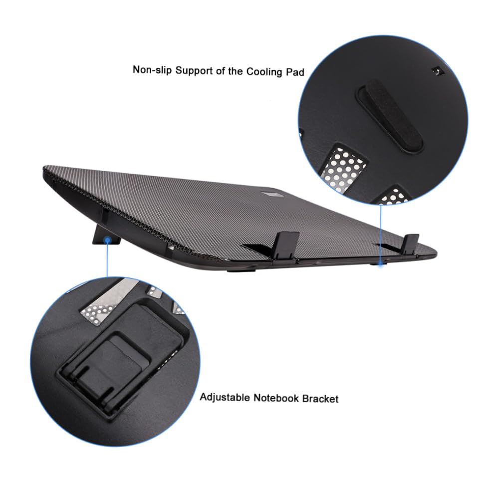 Base para portátil con ventilador ajustable TEHAUX 6 pulgadas miniatura 4