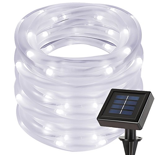 LE 12 M 1.2 V 100 LED Waterproof IP55 Portable LED Solar Fairy Light with Light Sensor, Outdoor String Lights for Wedding, Party, Christmas Cold White