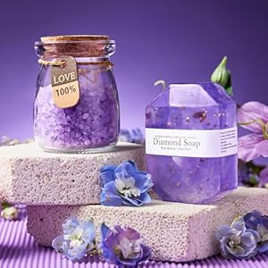 Gifts for Women, Mom, Wife, Girlfriend, Sister, Her - Happy Birthday, Christmas, Valentine's Day, Mothers Day Gifts - Lavender Spa Gift Basket Set Gifts for Women Mom Wife Girlfriend Sister Her Happy Birthday Christmas Valentines Day Mothers Day Gifts Lavender Spa Gift Basket Set
