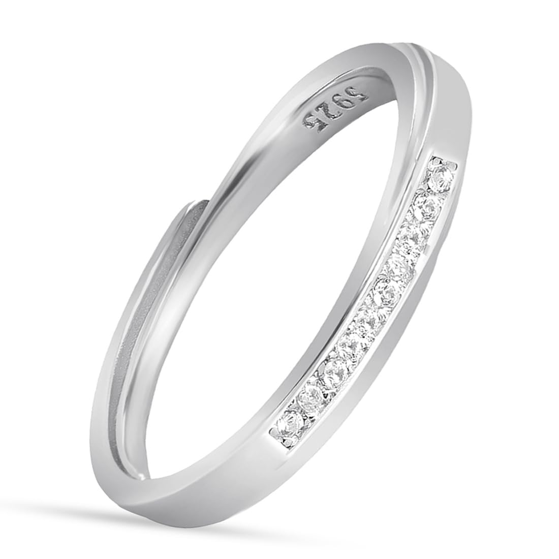 ZAVYA 925 Pure Silver Classic CZ Ring (Adjustable) | Gift for Women & Girls | With Certificate of Authenticity (B0C9ZSBNDL) Amazon Price History, Amazon Price Tracker