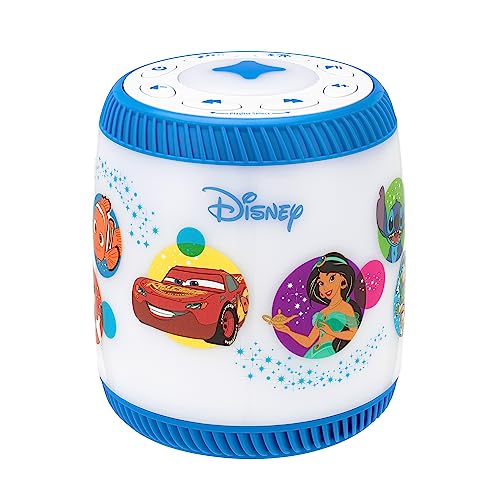 eKids Disney Bluetooth Storyteller with EZ Link, Night Light, Sleep Sounds, and Bedtime Stories for Kids, Designed for Fans of Disney Toys
