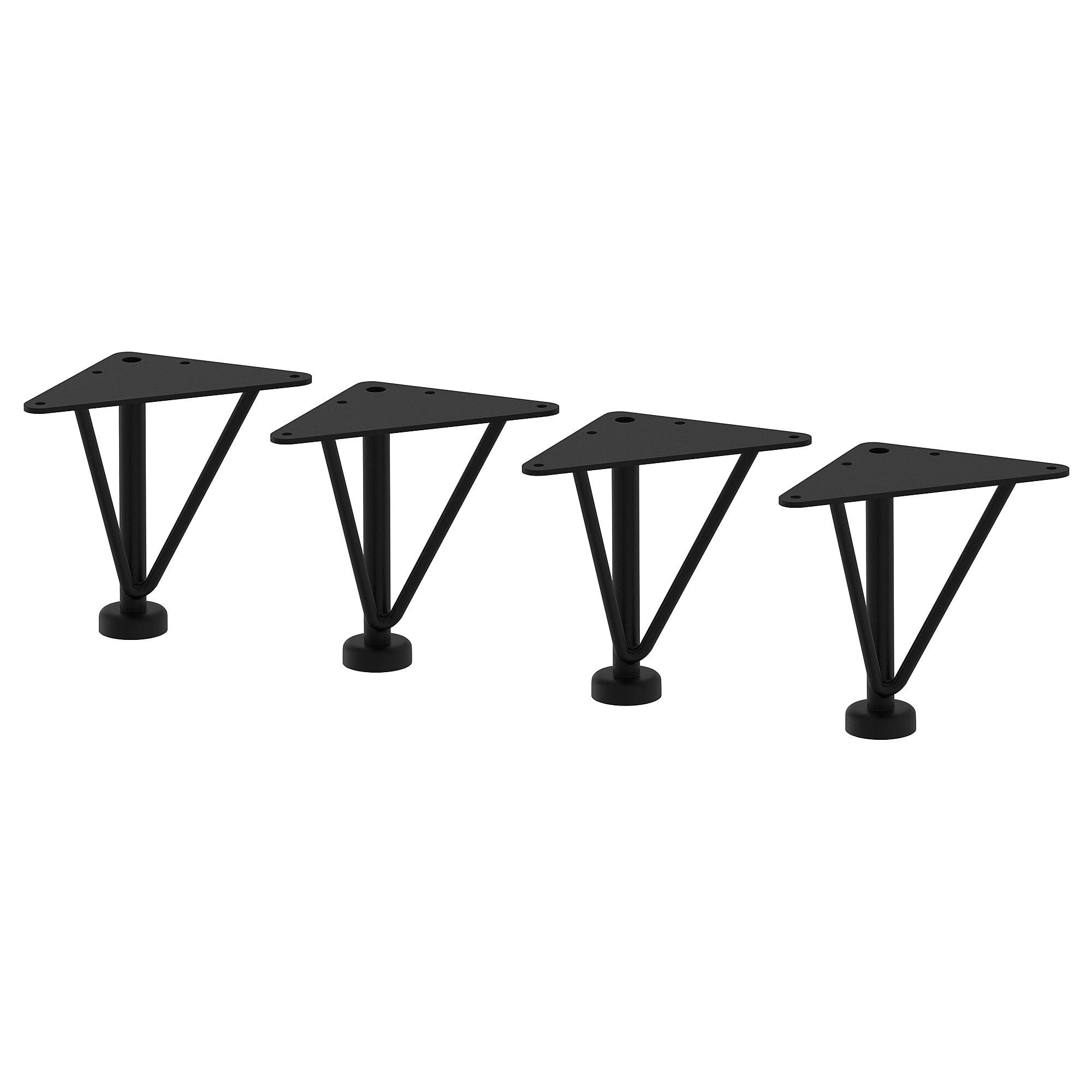 Jambe métallique noire 10 cm ProTuning EKET pour meuble basse