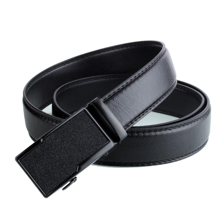 JSEIAJB Men's Automatic Buckle Belt, Men's Casual Lychee Patterned Belt2