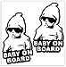 SkinoEu® 2 x Adesivi Vinile Stickers Autoadesivi Bimbo a Bordo Baby On Board Bambino per Auto Moto Finestrino Porta Tuning B 167