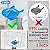 Saillong 3 Inch Universal Toilet Tank Replacement Kit, Toilet Flusher Fill Valve with Low Flow Flapper Repair Kit, Side Mount Flush Brass Handle, Adjustable Water Level, Easy to Install(Blue)