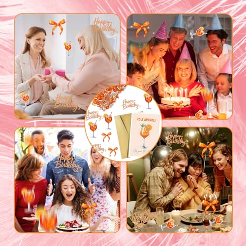 102 Stück Konfetti Geburtstag, Karte Geburtstag Frau, Geburtstagsdeko Tisch Konfetti Deko, Happy Birthday Geschenkset mit Karte und Umschlag, DIY Partydekoration für Frauen, Männer, Freunde