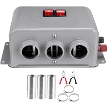 MACHSWON Automobile Interior Heater, 800W Dual Gear 3 Hole Compact Car Heater Demister Winter Fast Heating Warmer Frost Removing Car Windshield Defroster and Defogger(24V 800W)