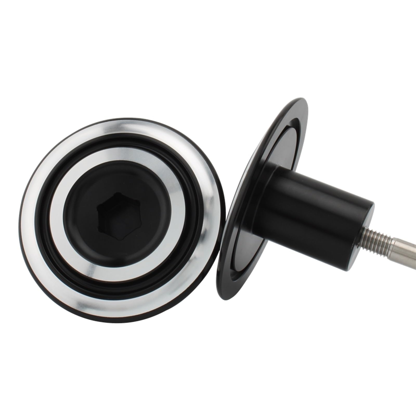 Mozzo della Ruota Posteriore del Motociclo Inserto Copri Forcella Tappo per ASSE Crash Protector Mandrino per BMW R NineT Scrambler 2016-2024 Protezione Telaio(Nero)