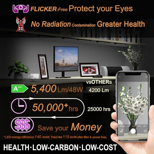 Image of EBD LED Light Bar Built-in Adjustable Cable 12 Pcs Corner Input Under-Counter Light fixtures Work Bench linkable Touch Lights 3000K 5400 Lm Super Bright for Pantry Garage Shelves Closet Shelf