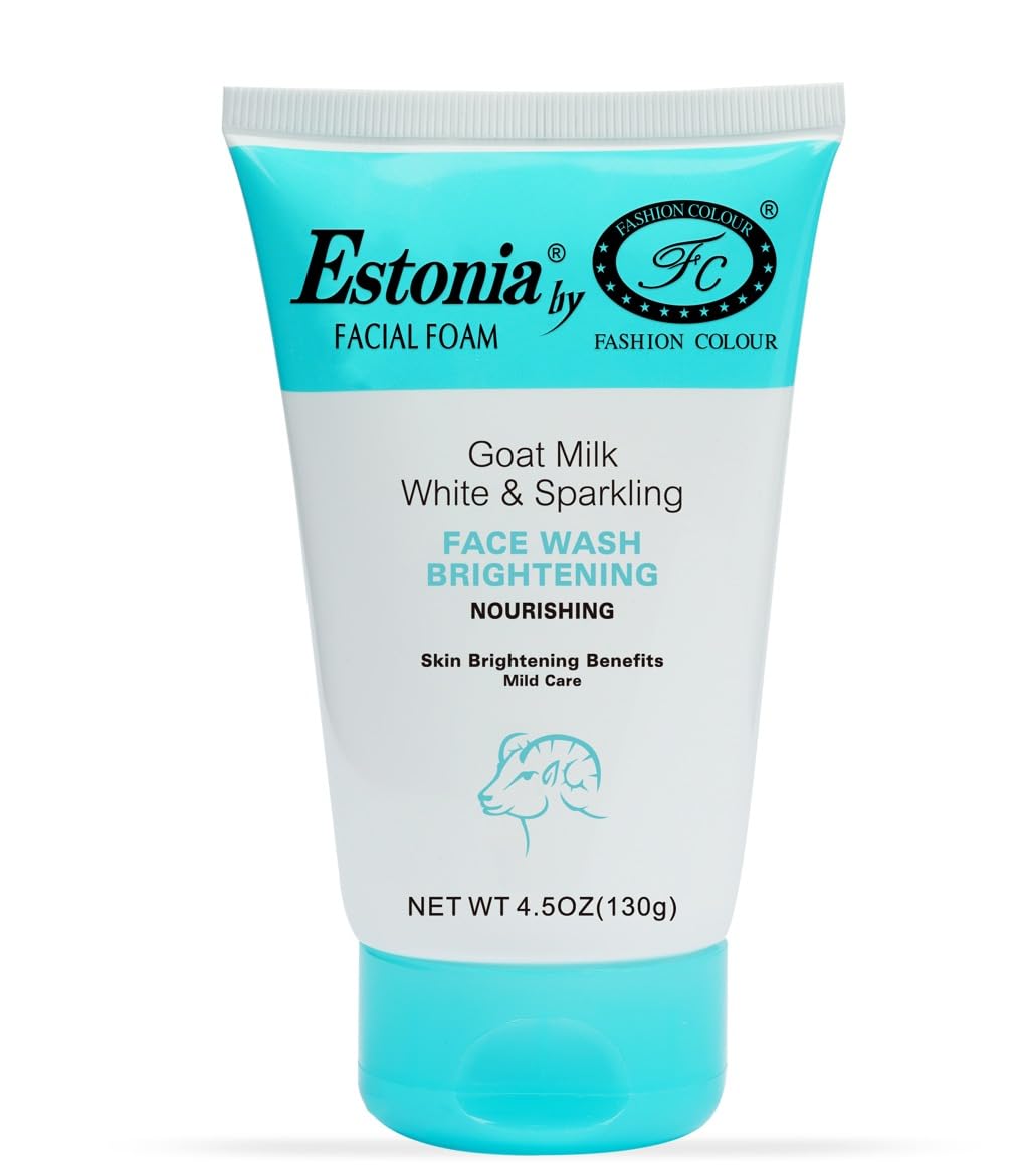 EstoniaBY FASHION COLOUR Goat Milk Face Wash For Skin Whitening | Face Wash For Women | Best Skin Whitening Face Wash | Glowing Skin | Sulphate And Paraben Free | For All Skin Types | (130g)