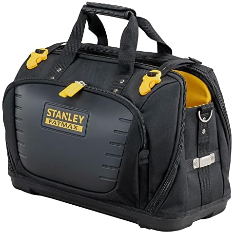 Stanley Fatmax Quick Access Werkzeugtasche FMST1-80147 (mit 4 Fächern, 2 davon mit Reißverschlüssen, aus 600 x 600 Denier Nylon, mit Kunststoffboden & gepolstertem Schultergurt) Cover