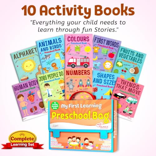 Image of My First Learning Preschool Bag - Set of 10 Exciting Preschool Books
