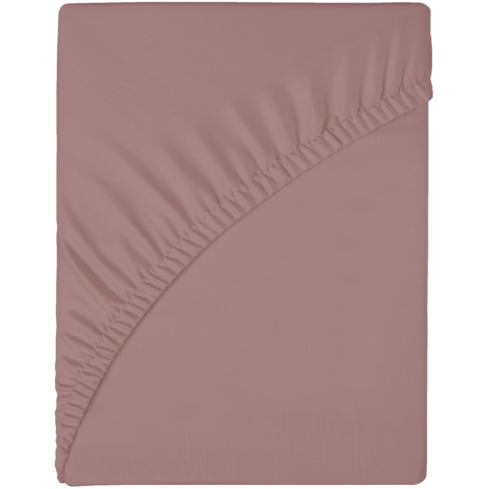 wyewye Spannbettlaken für 160 x 200 x 25 cm, Mikrofasergewebe, Schrumpfung und kein Verblassen, Rosa