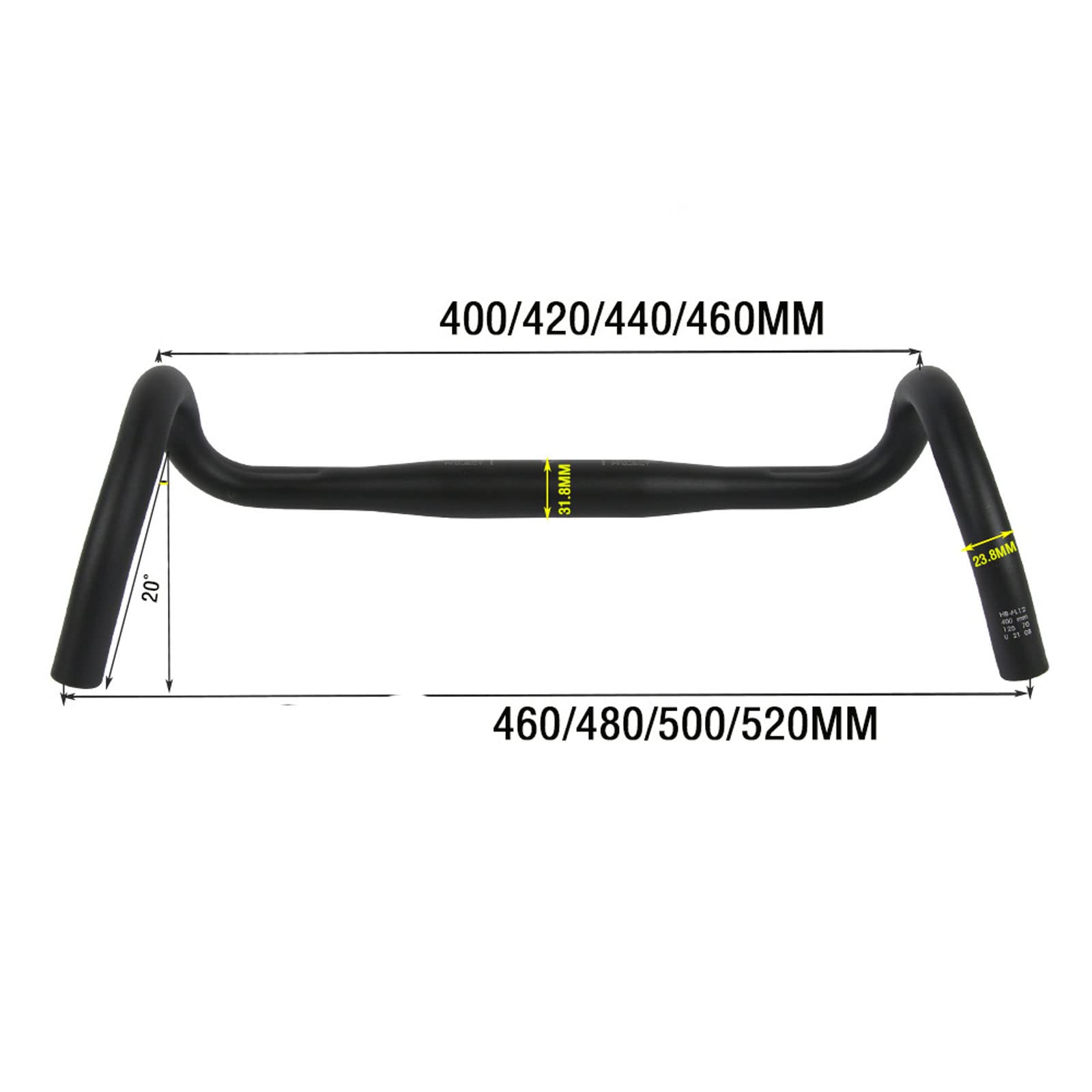 DISCOVER ハンドル 400mm AL6066 フレア　アルミ DISCOVER ハンドル 400mm AL6066 フレア アルミ PRO Discover 12