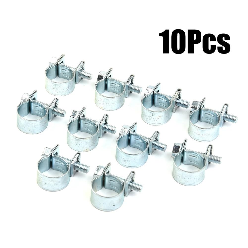 Kit de Mini Clips for manguera, 10 Uds., tuercas y pernos de acero al carbono, abrazaderas de línea de combustible, tubería de gasolina, abrazadera pequeña de aire diésel de 11-13mm/13-15mm(11-13mm)