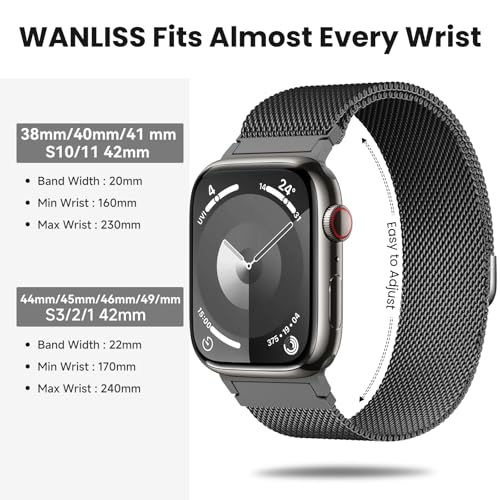 Image of Original Metal Milanese Loop Compatible with Apple Watch Band for Women Men