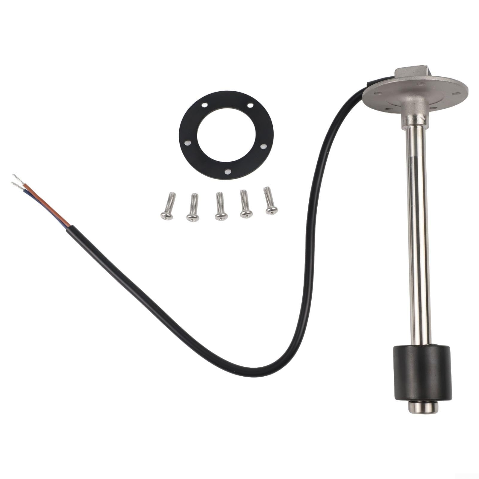 Stainless Steel Fuel Level Sensor Sender Unit| SAE 5-Hole Mount| 240-33 Ohm US Standard| IP67 Waterproof for Marine Automotive Truck Bus Water Diesel Tank Gauge(200mm)