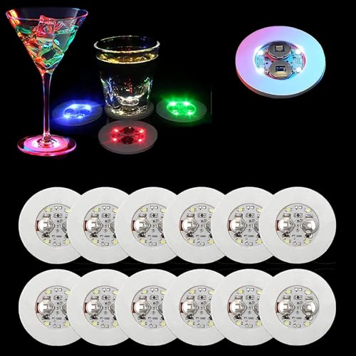 La Mejor Lista de Copas para bar los 10 mejores. 49 Slzhds 24 Pcs Pegatinas LED Luminosas para Tazas, Posavasos con luz LED, Posavasos Decorativos con Luz LED de Colores, Reutilizables y Reflectantes, Adecuadas para Copas de Vino,...