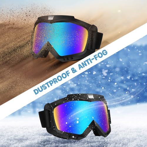 Image of Dirt Bike Goggles 2 Pack - Motorcycle, ATV, Riding, Ski, Windproof Racing Glasses
