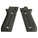 StonerCNC Taurus PT92 Grips Full Checker G10 Gun Grips fit PT 92 Taurus Pistol with Decocker (OD Green Black)