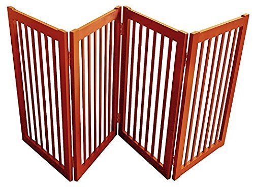 Welland Wood Panels Folding Pet Gate (72-Inch, Light Cherry)