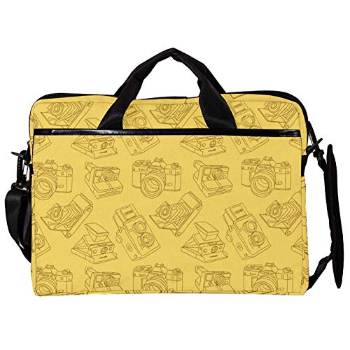 Bolso bandolera para portátil de 14 a 15 pulgadas color amarillo para oficina y universidad