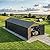 Domi 12x20FT Outdoor Metal Garage Shed, Extra Large Metal Carport with Lockable Double Hinged Doors, Heavy Duty Car Shelter for Car, Truck, Motorcycle and Lawn Equipment, Dark Grey