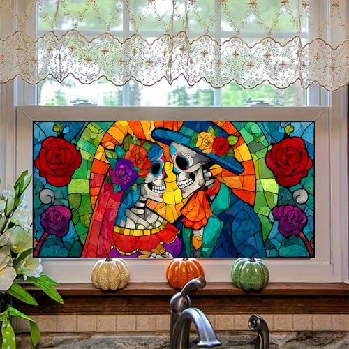 Vinilo decorativo Día de los Muertos 39.3x17.7 pulgadas miniatura 6