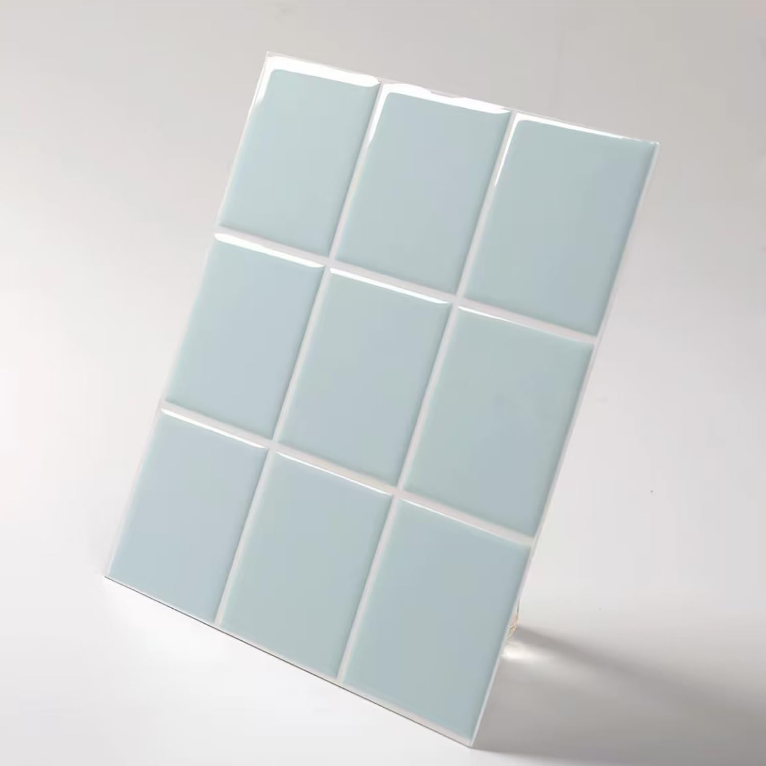 Lxlambentive Self Adhesive Wall Tiles for Kitchen, Kitchen Wall Stickers Waterproof, 4mm Thick 5Pcs 29.5x29.5cm PVC 3D Glossy Surface Bathroom Wall Panels, DIY for Home Wall Decor