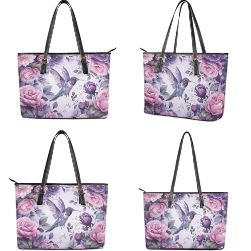 Bolsa Tote con Asa Superior y Billetera Lotusorchid miniatura 4