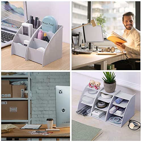 Desk Organizer Trapezoid Remote Control Holder Creative Tabletop Organizer for Study Office Living Room Dresser - Image 3