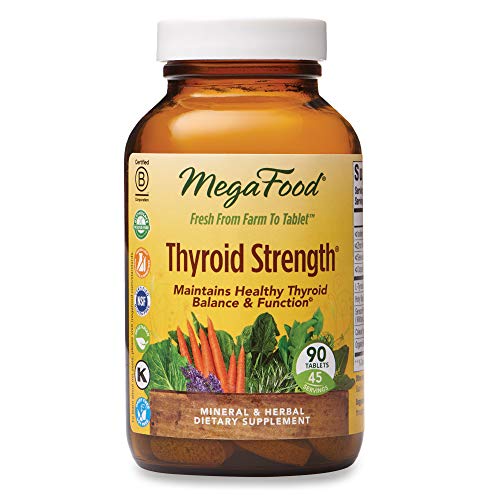 MegaFood, Thyroid Strength, Supports Thyroid Health, Mineral and Herbal Supplement with Herbs, 90 Tablets (45 Servings) (FFP)