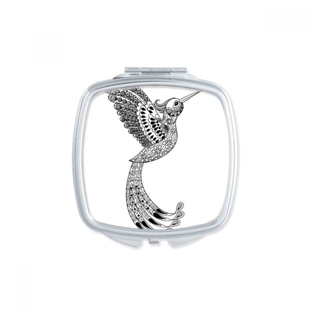Miroir de maquillage compact de poche carré fait main mignon cadeau multicolore