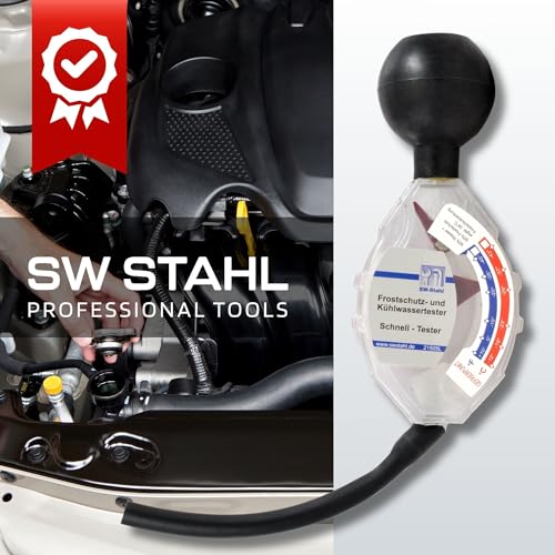 SW-Stahl 21505L Frostschutzprüfer KFZ I Frostschutztester I Kühlmittelprüfer I PKW-Kühlwasser Messung I Kühler Spindel Genauigkeit I Solar Flüssigkeitstest