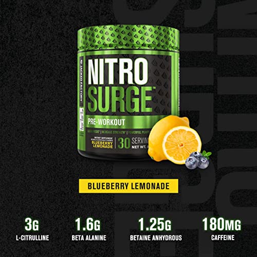 NITROSURGE Pre Workout Supplement Endless Energy, Instant Strength Gains, Clear Focus, Intense