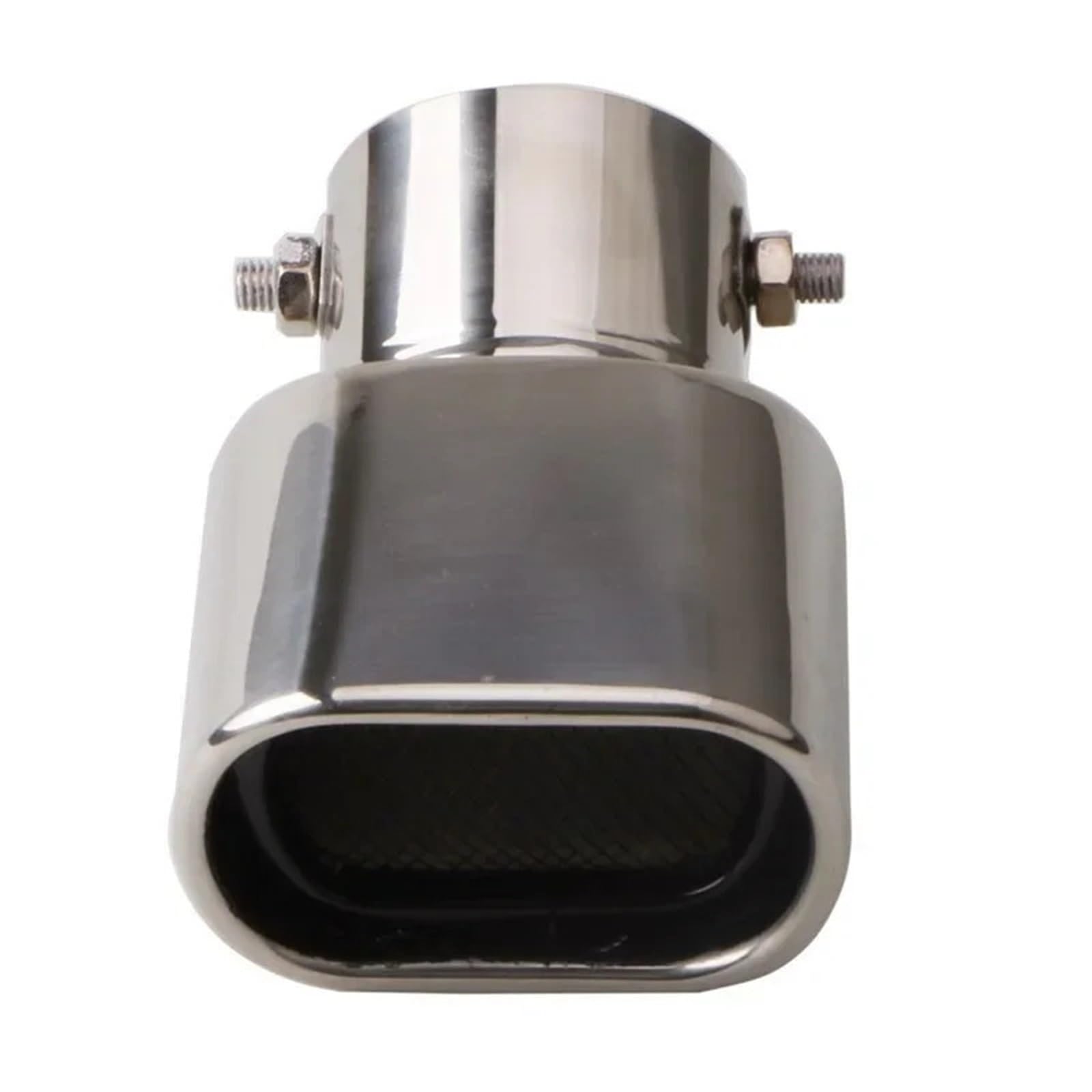 Vehicle Silencer 63mm uniwersalny samochód Auto kwadratowa końcówka tłumika rury wydechowej rura ze stali nierdzewnej chromowane wykończenie zmodyfikowany(Curved)