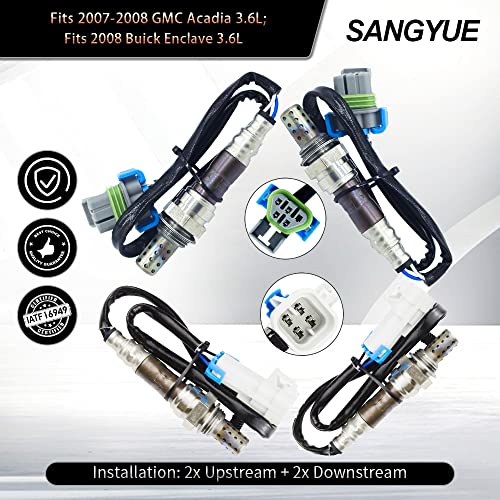 4 Sensores de Oxígeno para GMC Acadia y Buick Enclave miniatura 2