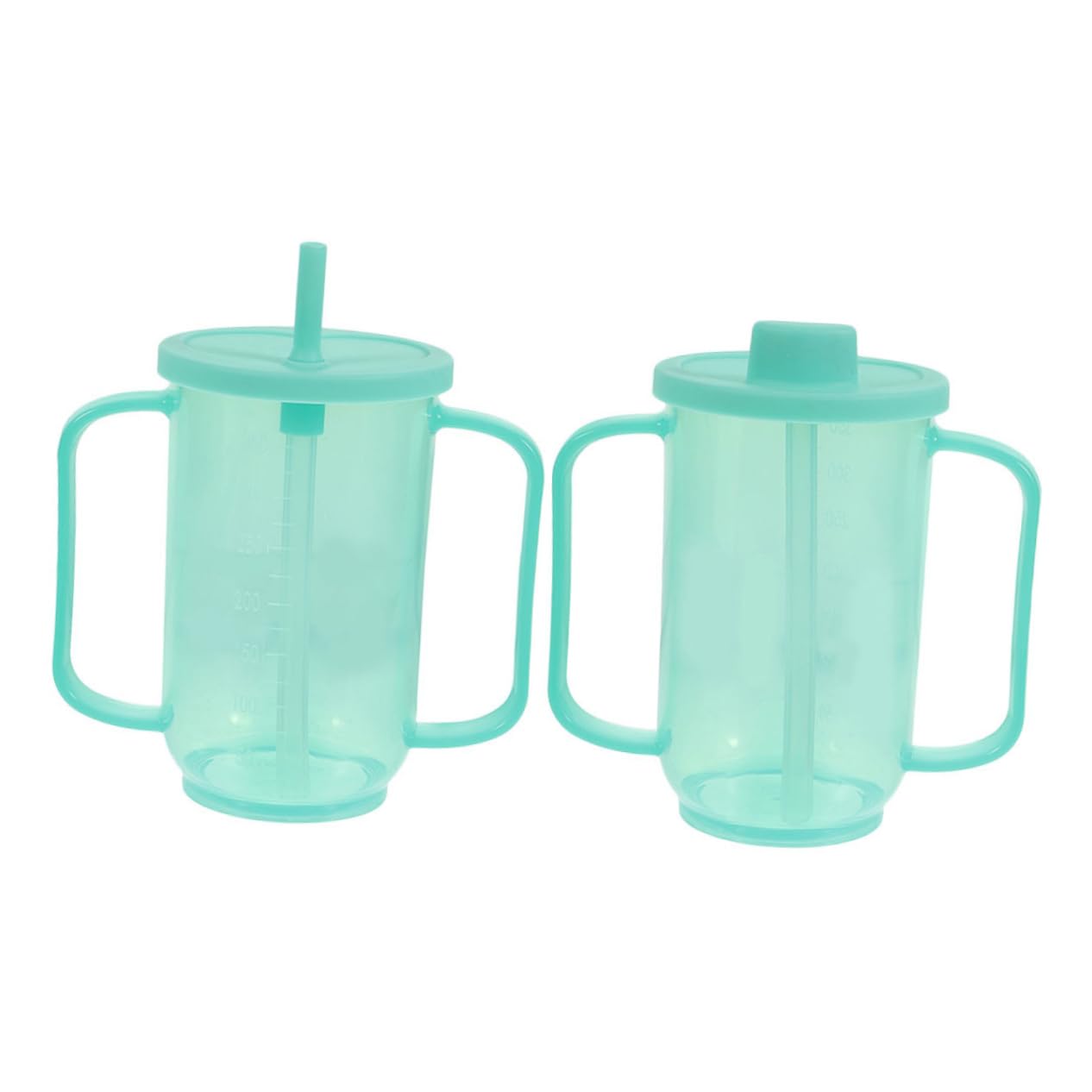 FRCOLOR Set 2 Tazze per Anziani 350ml, Design Ergonomico, Bicchieri Antigoccia e Versatili per Assistenza Anziani e Pazienti Letto